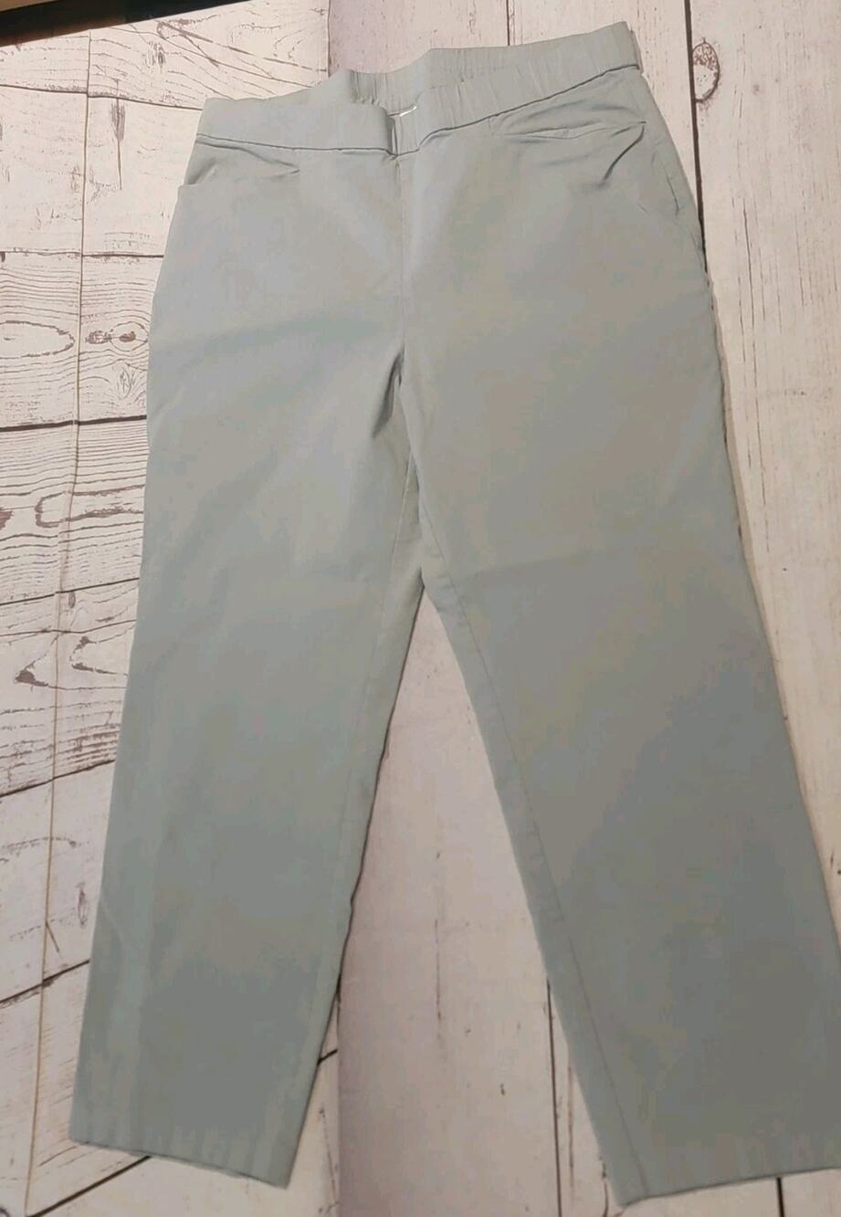 Susan Graver Weekend Regular Premium Stretch Slim Leg Capri Pant Size 10